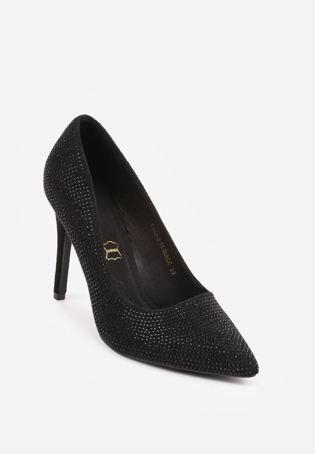 vices Pantofi stiletto Negre Casual cu Branț din Piele Naturală Tinnesia