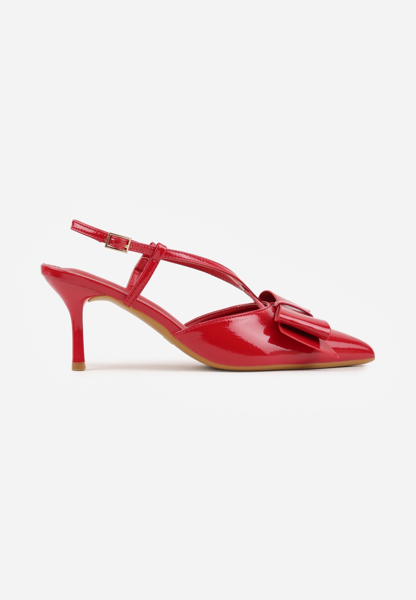 vices Pantofi stiletto Roșii cu Aplicație în formă de Fundă Evithe
