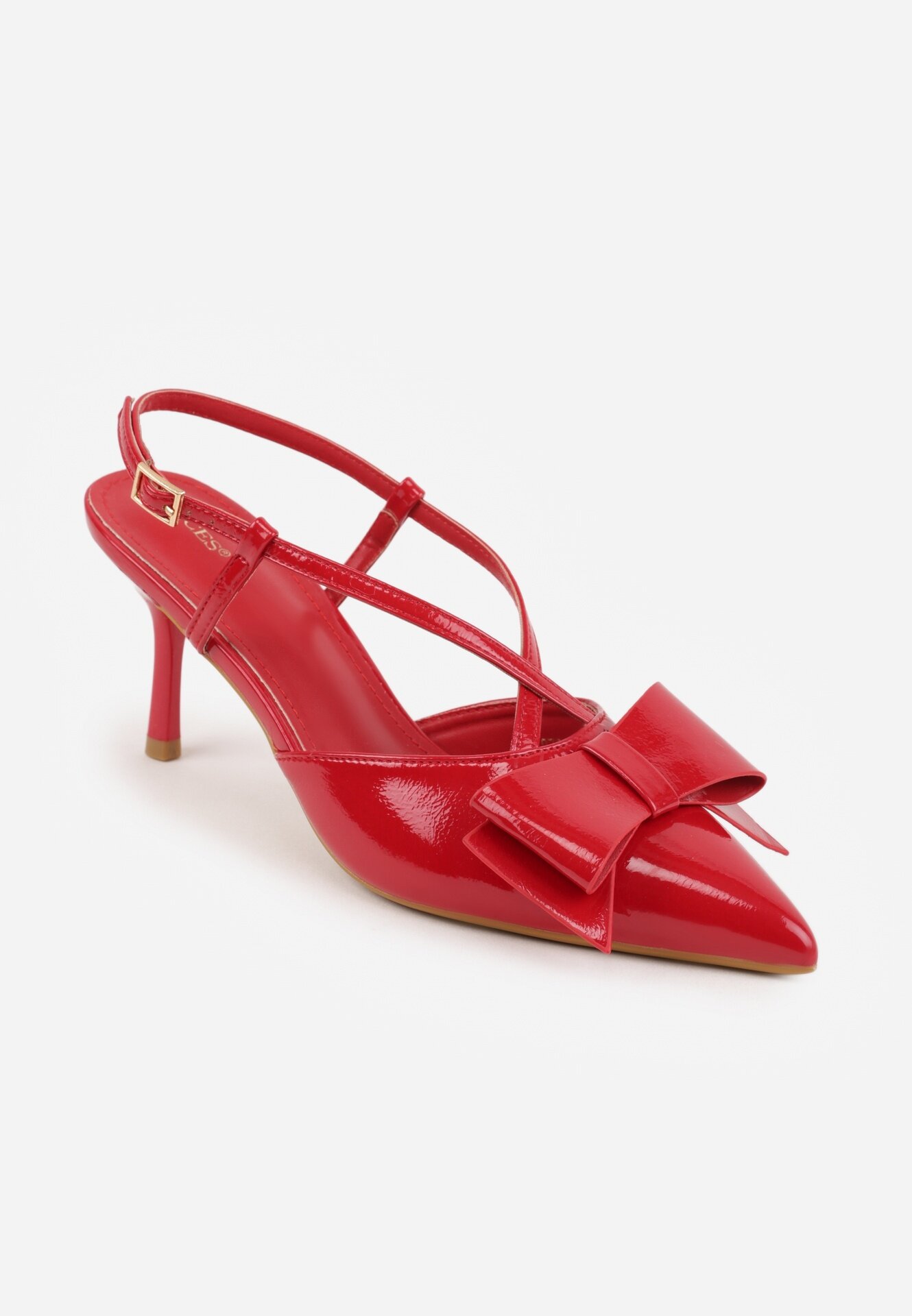 vices Pantofi stiletto Roșii cu Aplicație în formă de Fundă Evithe