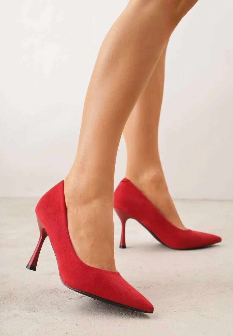 vices Pantofi Stiletto Roșii cu Brant din Piele Naturală Gioriane