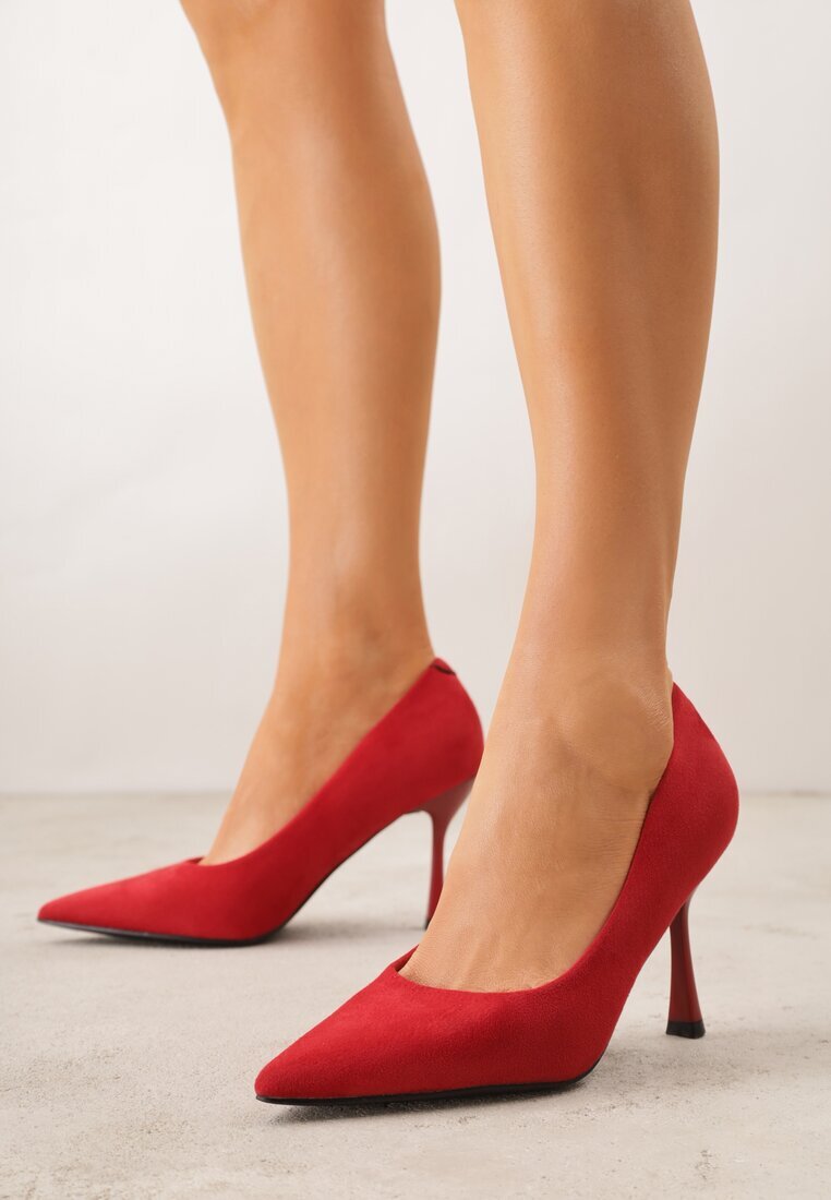 vices Pantofi Stiletto Roșii cu Brant din Piele Naturală Gioriane