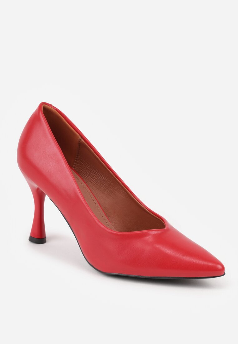 vices Pantofi stiletto Roșii cu toc clepsidră cu branț din piele Muzite