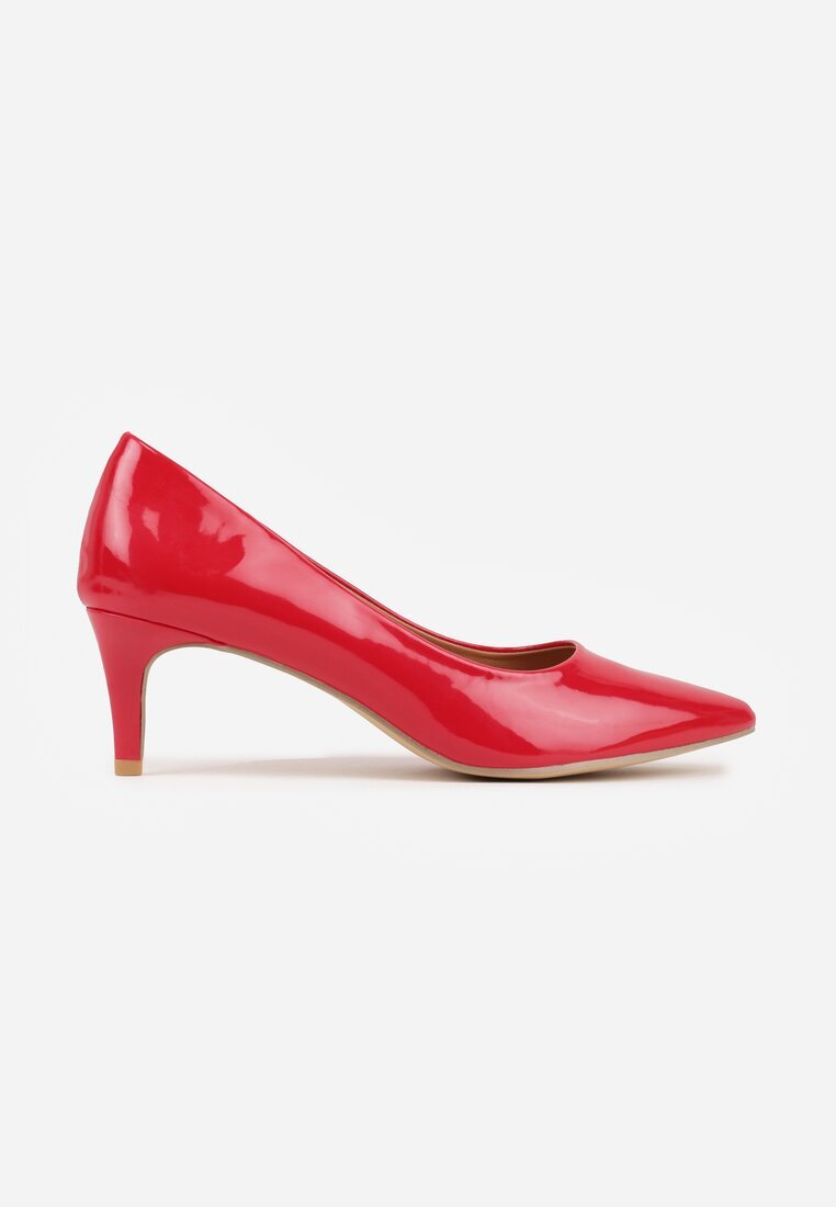 vices Pantofi stiletto roșii cu toc stiletto și branț din piele Caronella