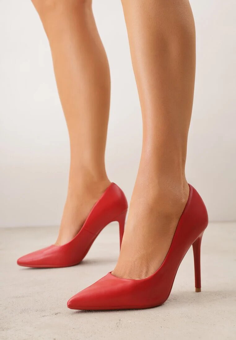 vices Pantofi stiletto Roșii Uni în Stil Clasic Temilis