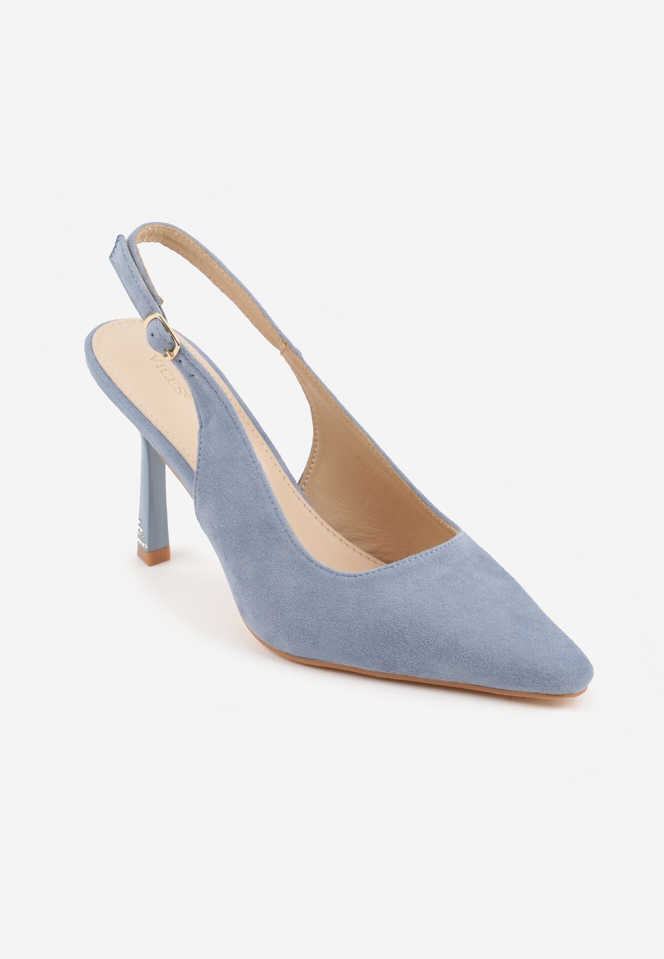 vices Pantofi stiletto slingback decorați cu strasuri cu toc Laodele Albaștri