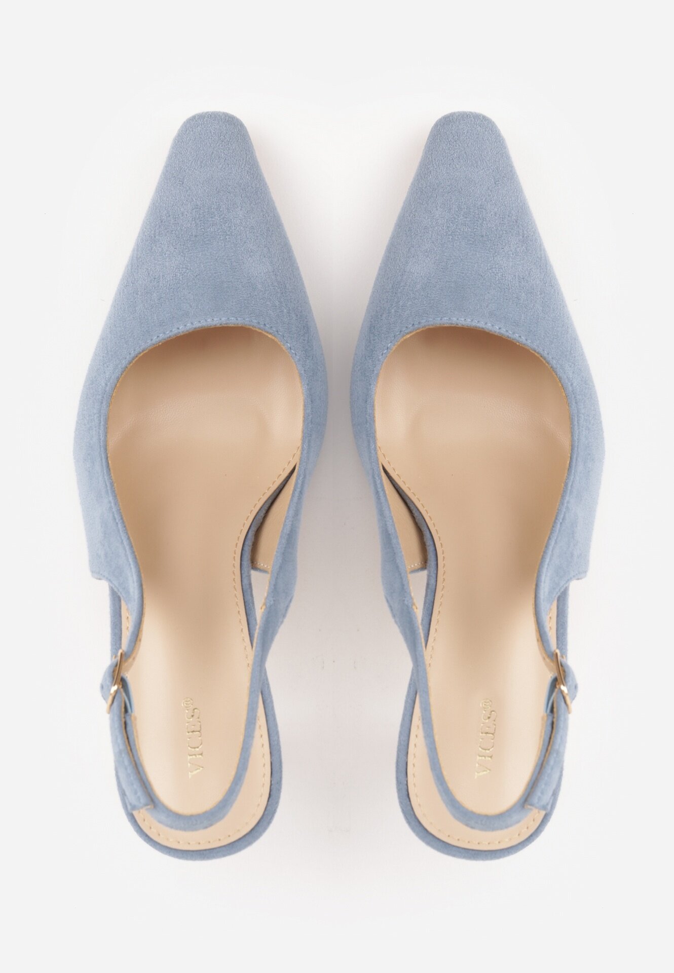vices Pantofi stiletto slingback decorați cu strasuri cu toc Laodele Albaștri