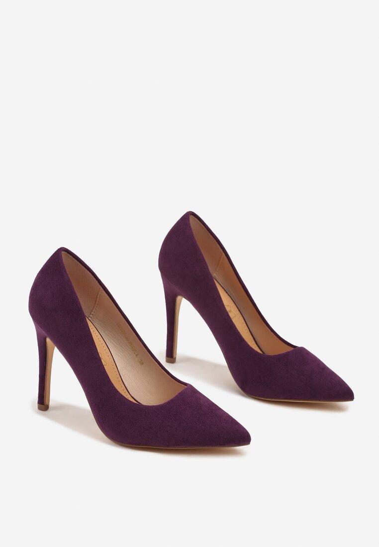 vices Pantofi stiletto Violet cu branț din Piele Naturală Innatia