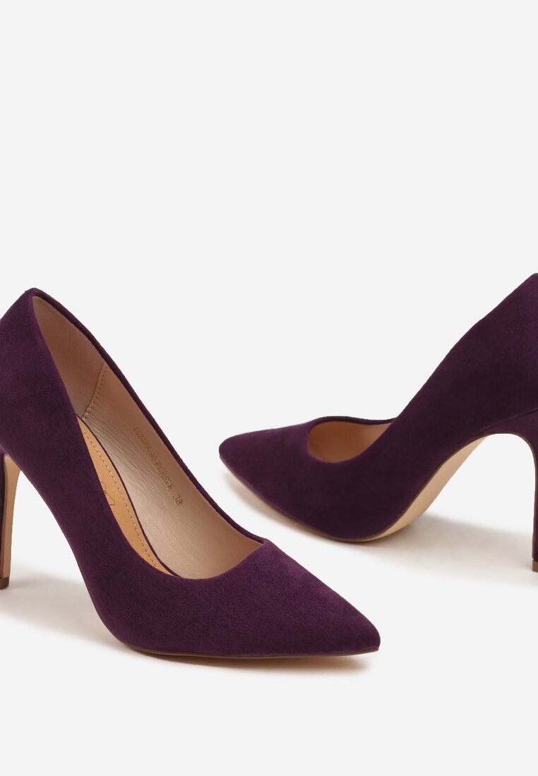 vices Pantofi stiletto Violet cu branț din Piele Naturală Innatia