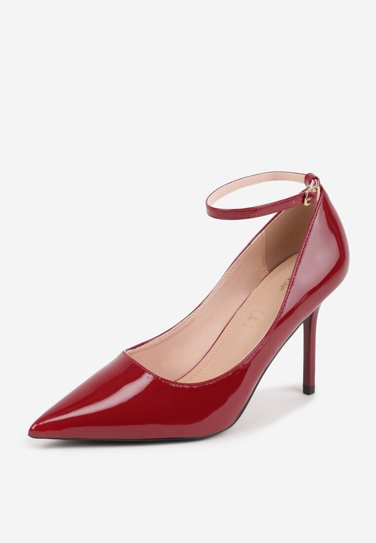 vices Pantofi stiletto Visinii Lăcuiți cu bareta cu cataramă și branț din piele Oville