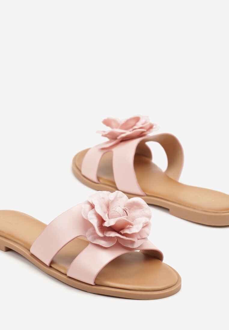 vices Papuci Roz cu Floare 3D Kovienna