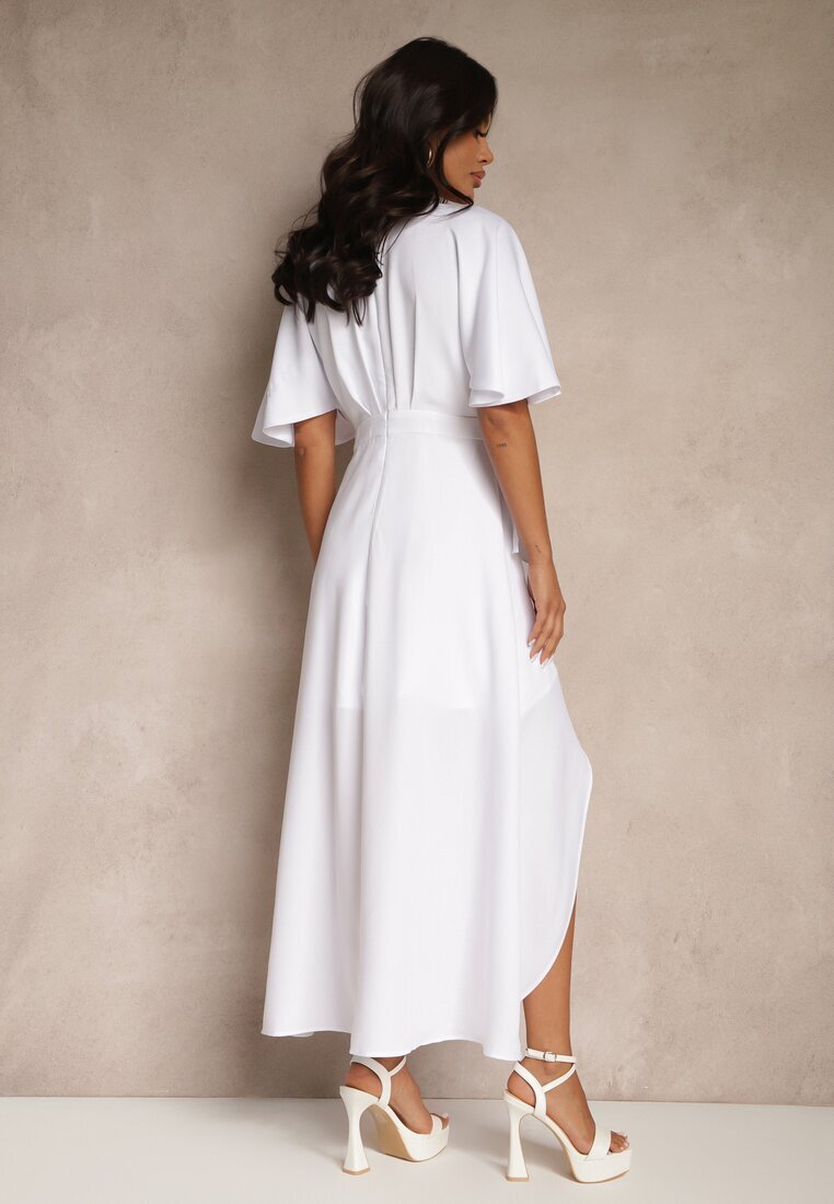 vices Rochie de cocktail Bej deschis Asimetrică Decorată cu volan Nelioraia