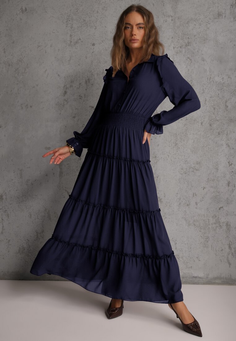 vices Rochie Granat Tip cămașă Cu volan În stil rustic Arivite
