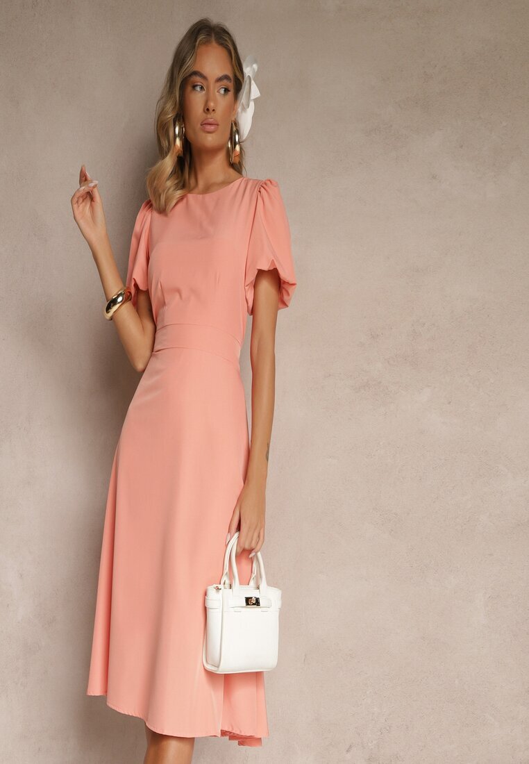 vices Rochie Roz Cloș Decorată cu Floare 3D Detașabilă Koleira