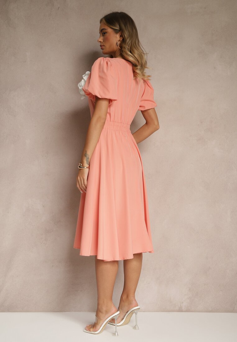 vices Rochie Roz Cloș Decorată cu Floare 3D Detașabilă Koleira