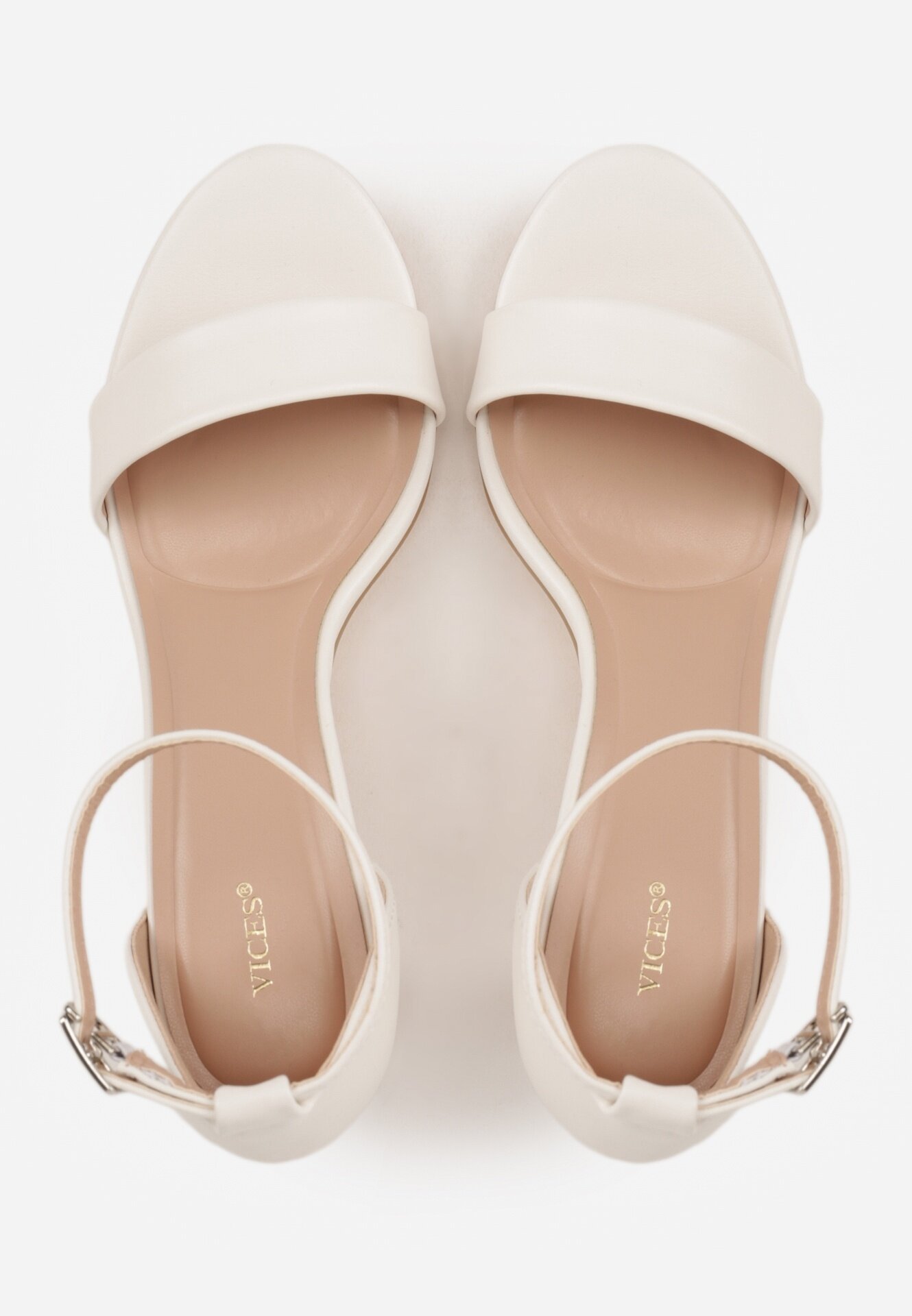 vices Sandale Albe cu toc Tip Stiletto Galennea