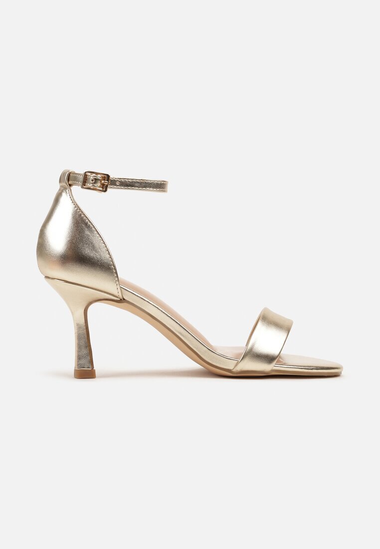 vices Sandale Aurii cu Toc Tip Stiletto Galennea
