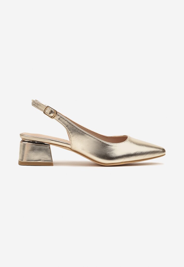 vices Sandale Aurii Slingback cu Branț din Piele Ciarissa