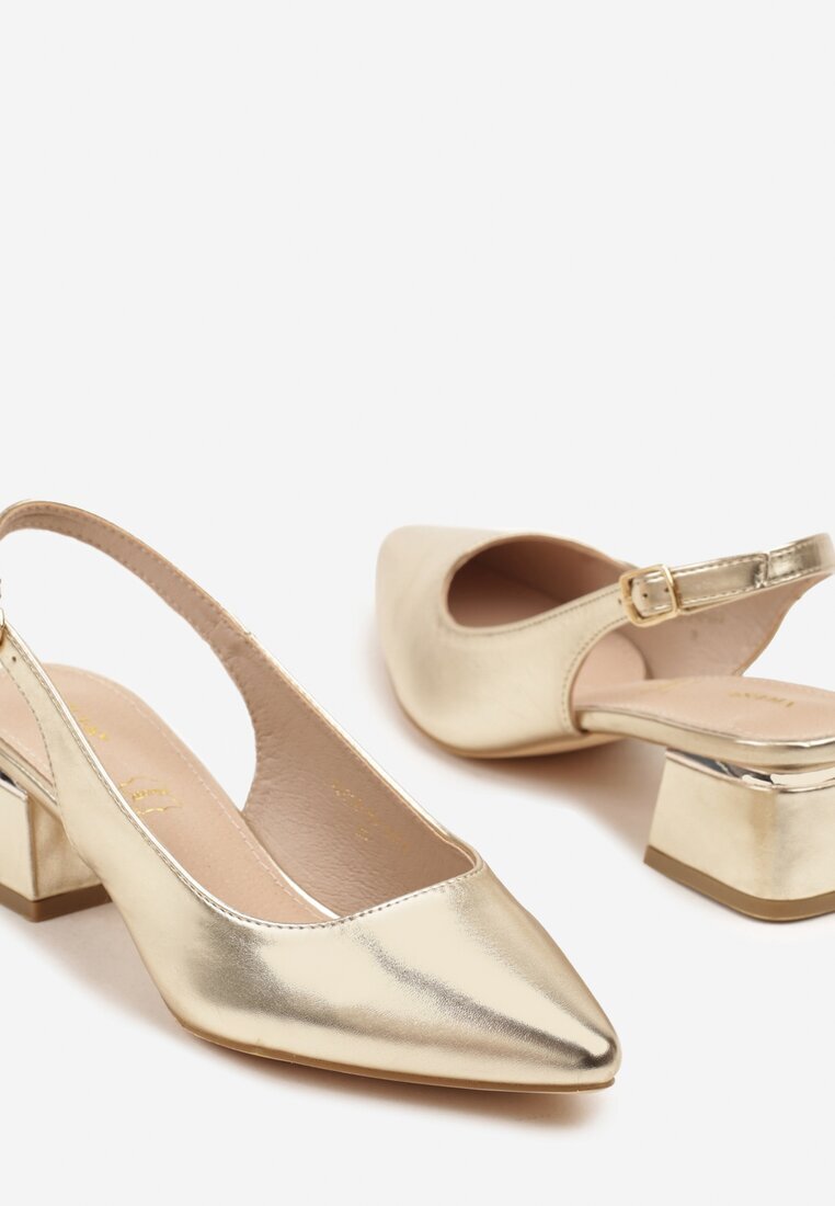 vices Sandale Aurii Slingback cu Branț din Piele Ciarissa