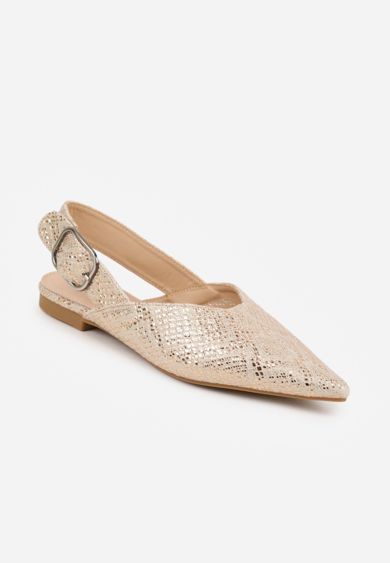 vices Sandale Aurii Tip Slingback cu Branț din Piele Naturală Rallora