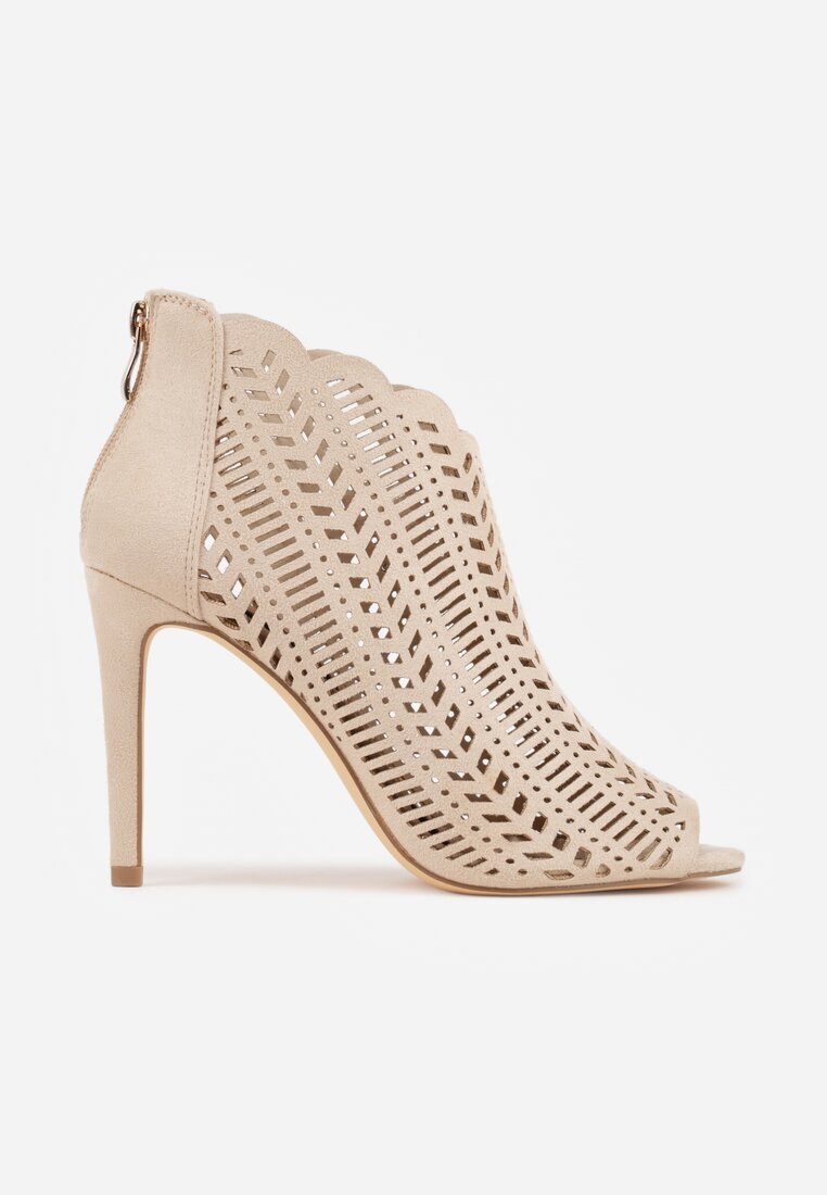 vices Sandale Bej Perforate cu toc stiletto Seladith