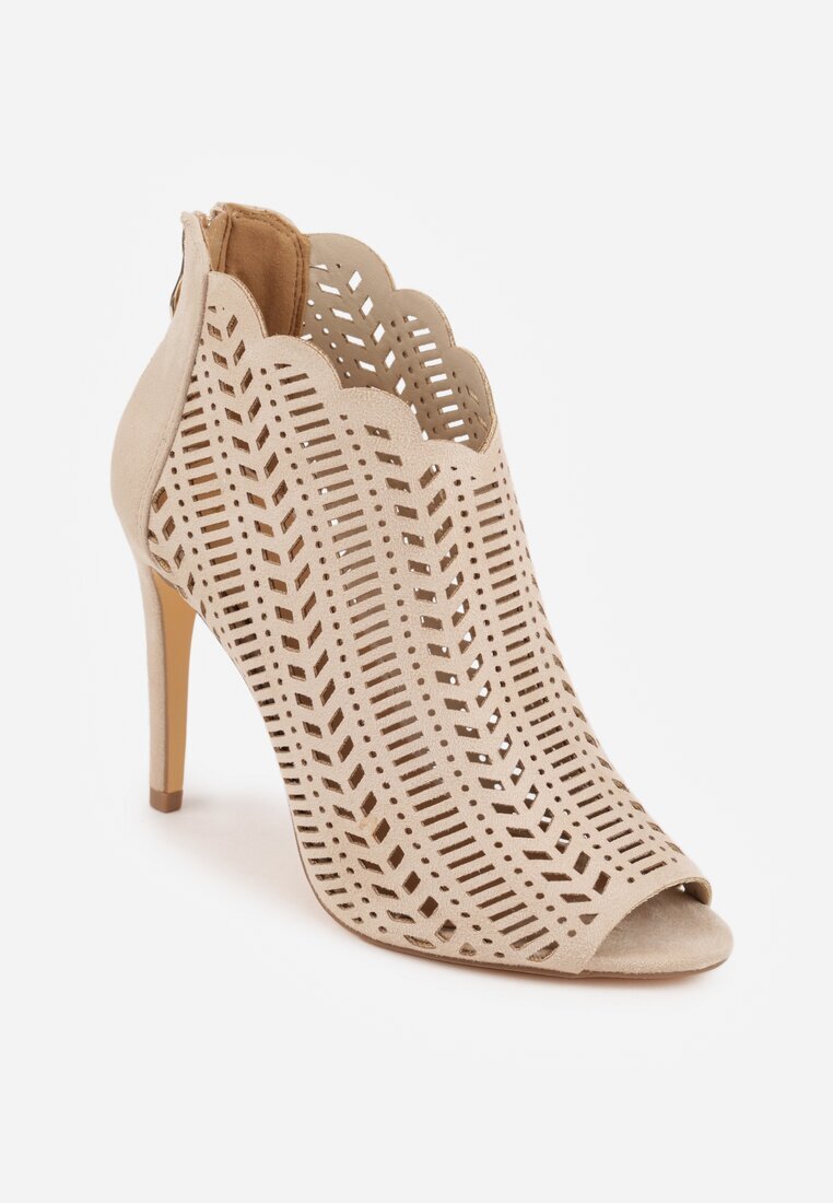 vices Sandale Bej Perforate cu toc stiletto Seladith
