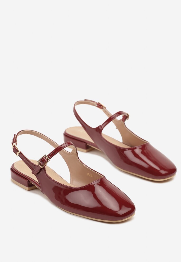 vices Sandale Bordo Slingback cu Branț din Piele Naturală Sovritia