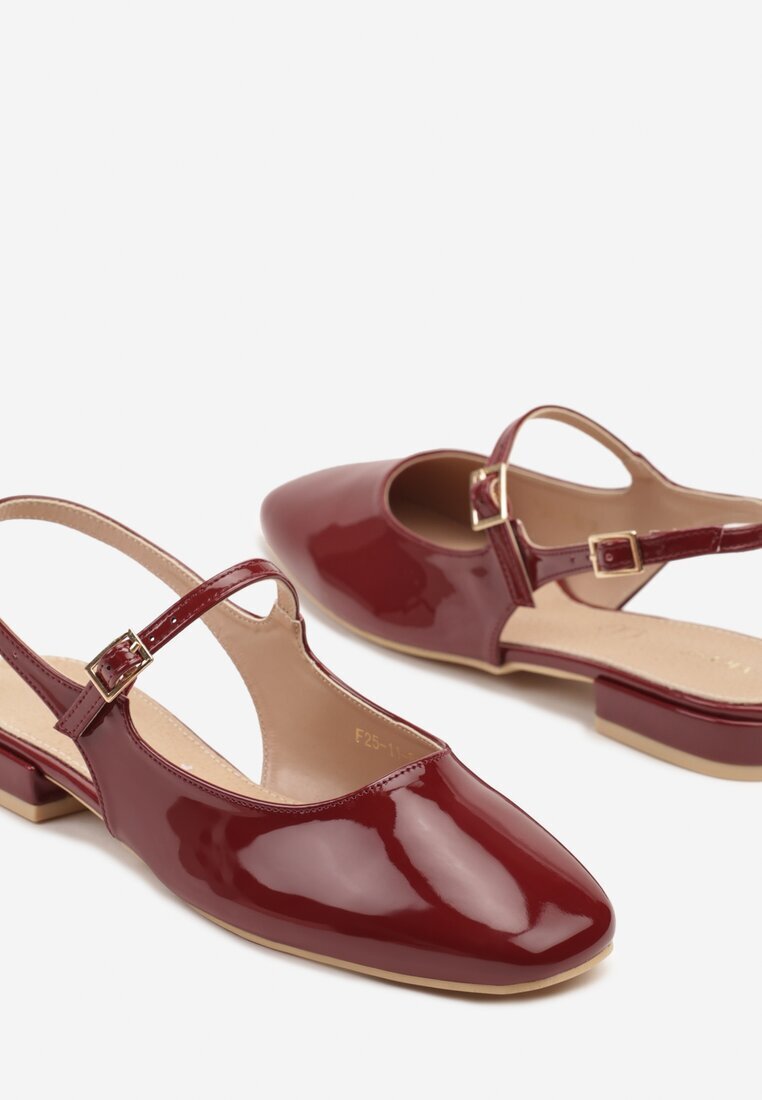 vices Sandale Bordo Slingback cu Branț din Piele Naturală Sovritia