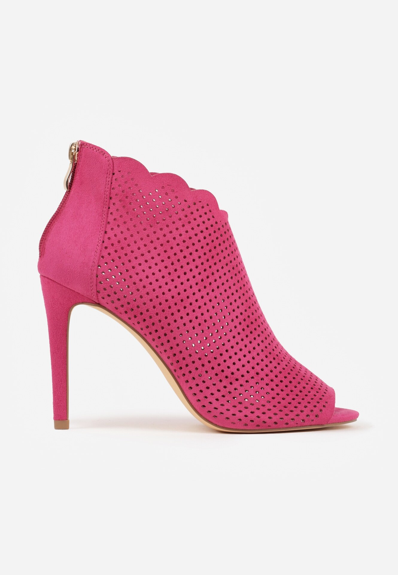 vices Sandale Dantelate Fucsia cu toc cui Selanna