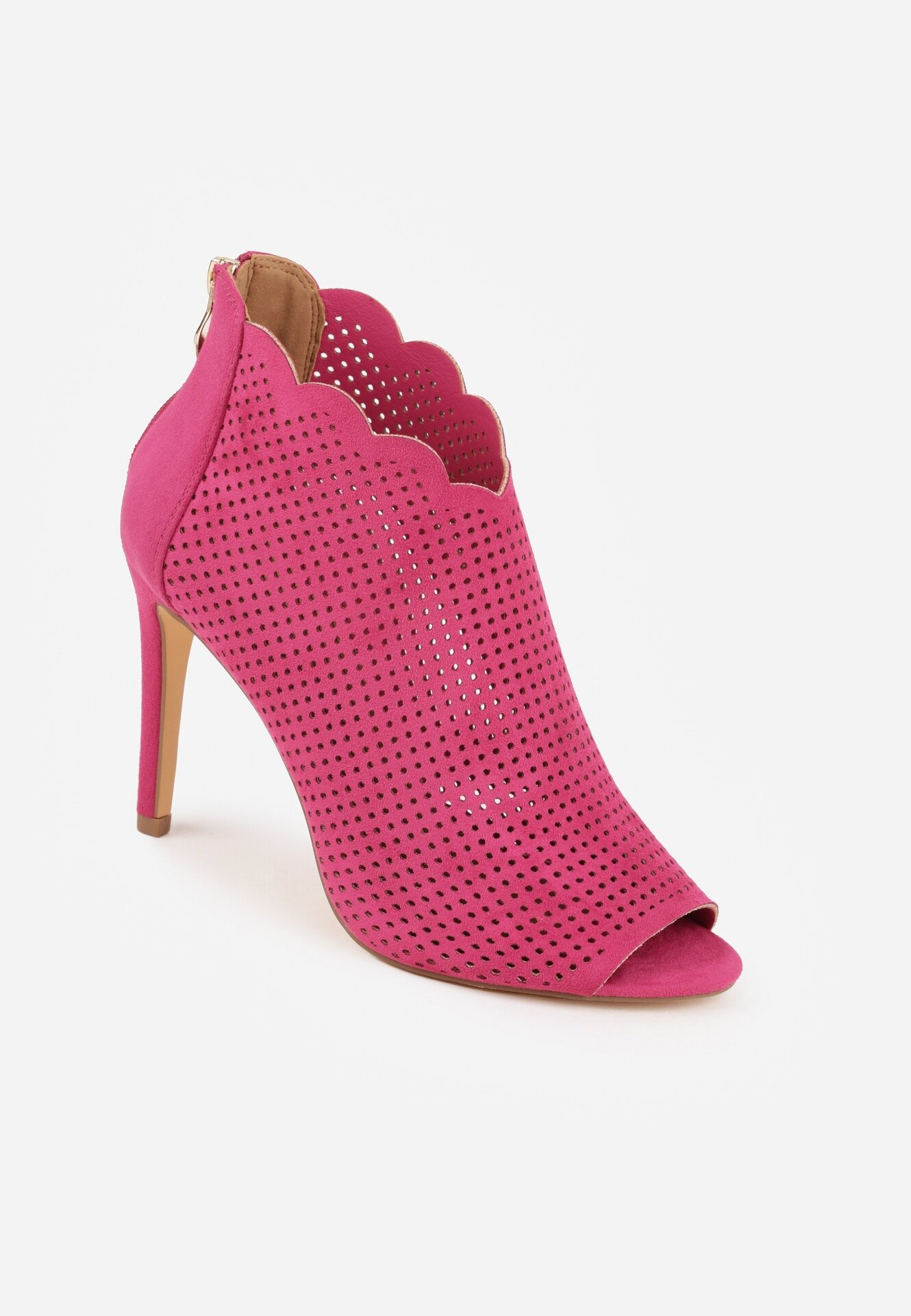 vices Sandale Dantelate Fucsia cu toc cui Selanna