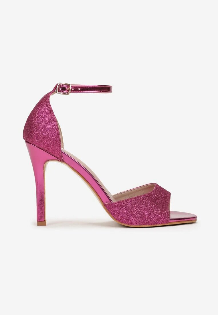 vices Sandale Fucsia Brocartate pe Toc cui cu vârf rotund Katoria