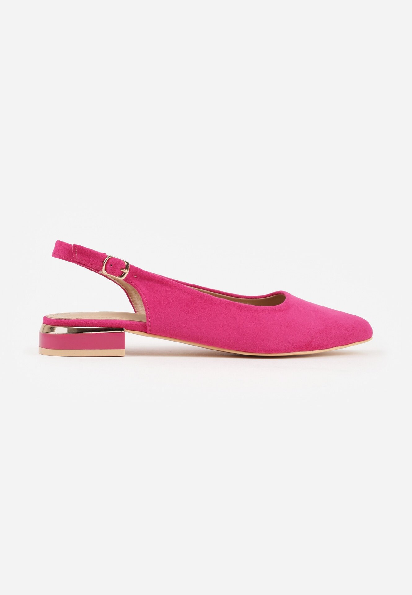 vices Sandale Fucsia cu călcâi deschis și vârf ascuțit decorate cu aplicație Edithania