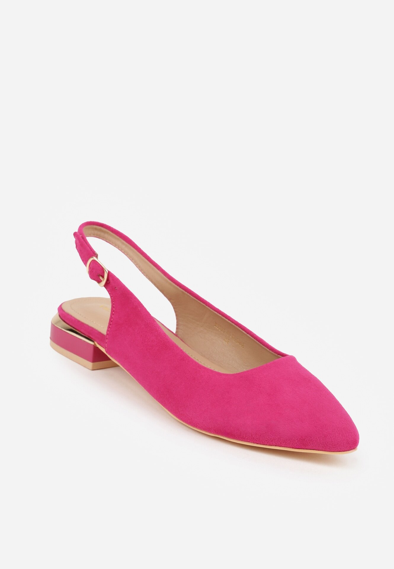 vices Sandale Fucsia cu călcâi deschis și vârf ascuțit decorate cu aplicație Edithania