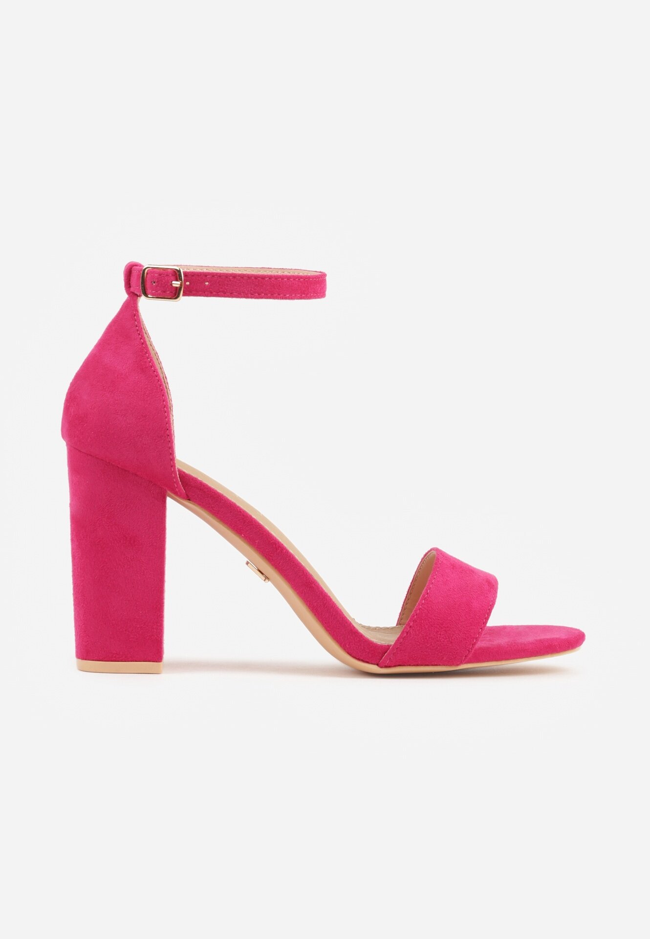 vices Sandale Fucsia cu Toc gros cu Branț din Piele Naturală Avelhira