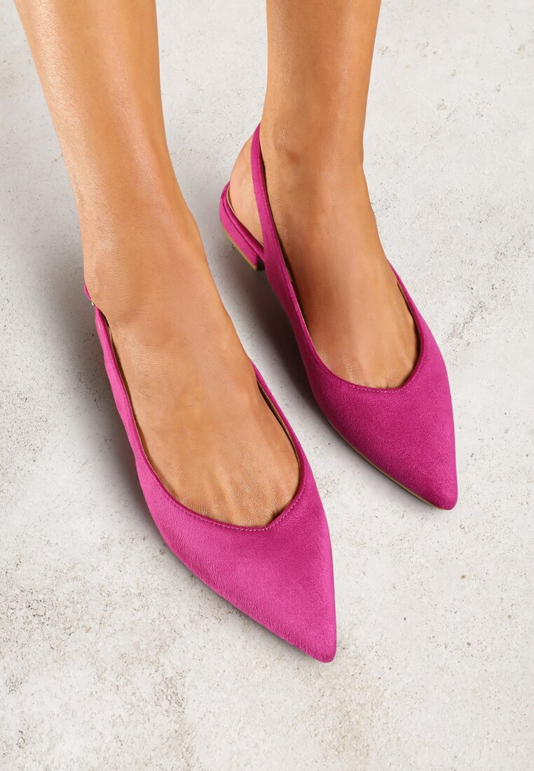 vices Sandale Fucsia Slingback cu Branț din Piele Naturală Annisae
