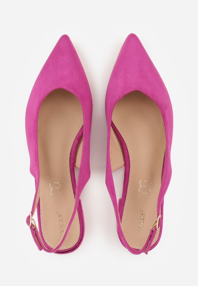 vices Sandale Fucsia Slingback cu Branț din Piele Naturală Annisae