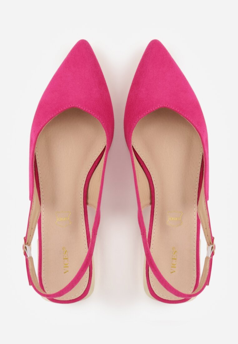 vices Sandale Fucsia Slingback cu Branț din Piele Naturală Galeresa