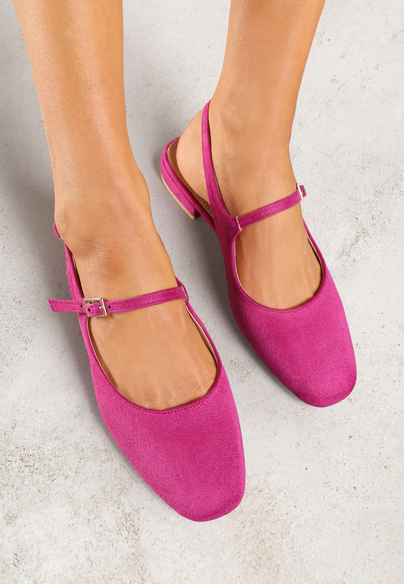 vices Sandale Fucsia Slingback cu Branț din Piele Naturală Sovritia