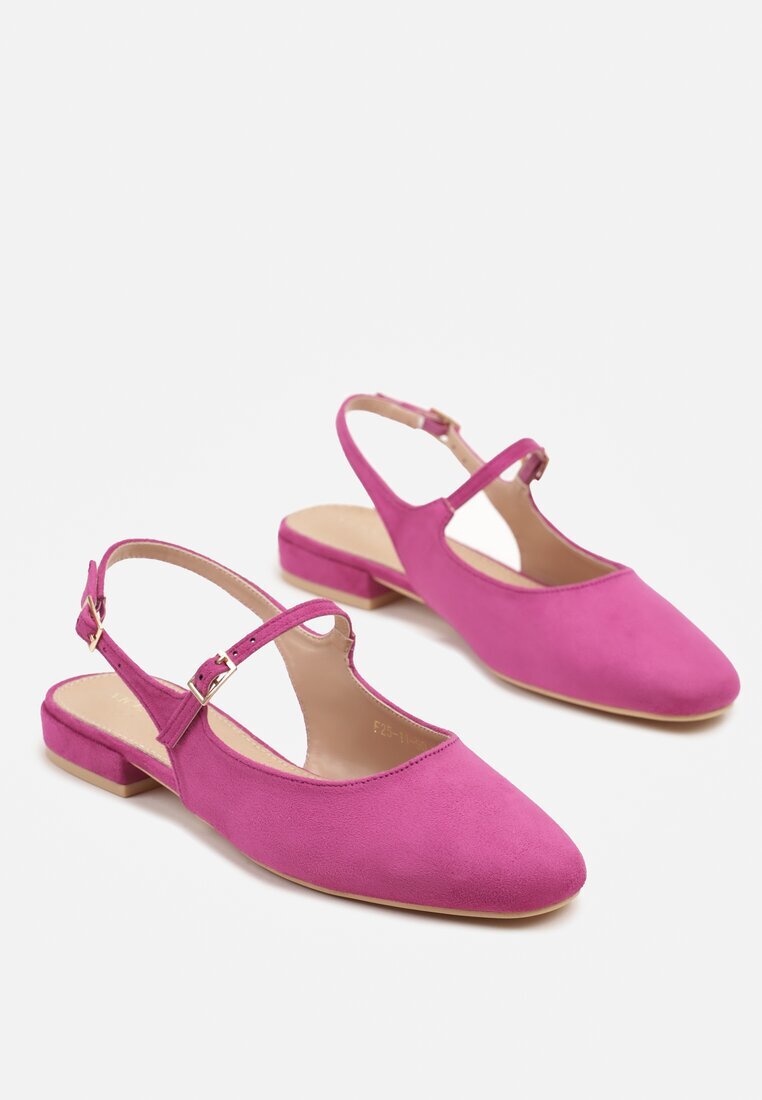 vices Sandale Fucsia Slingback cu Branț din Piele Naturală Sovritia