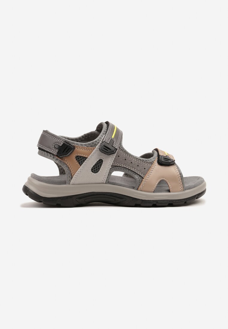 vices Sandale Gri-Maro în Stil Sport cu Benzi Velcro Elliola