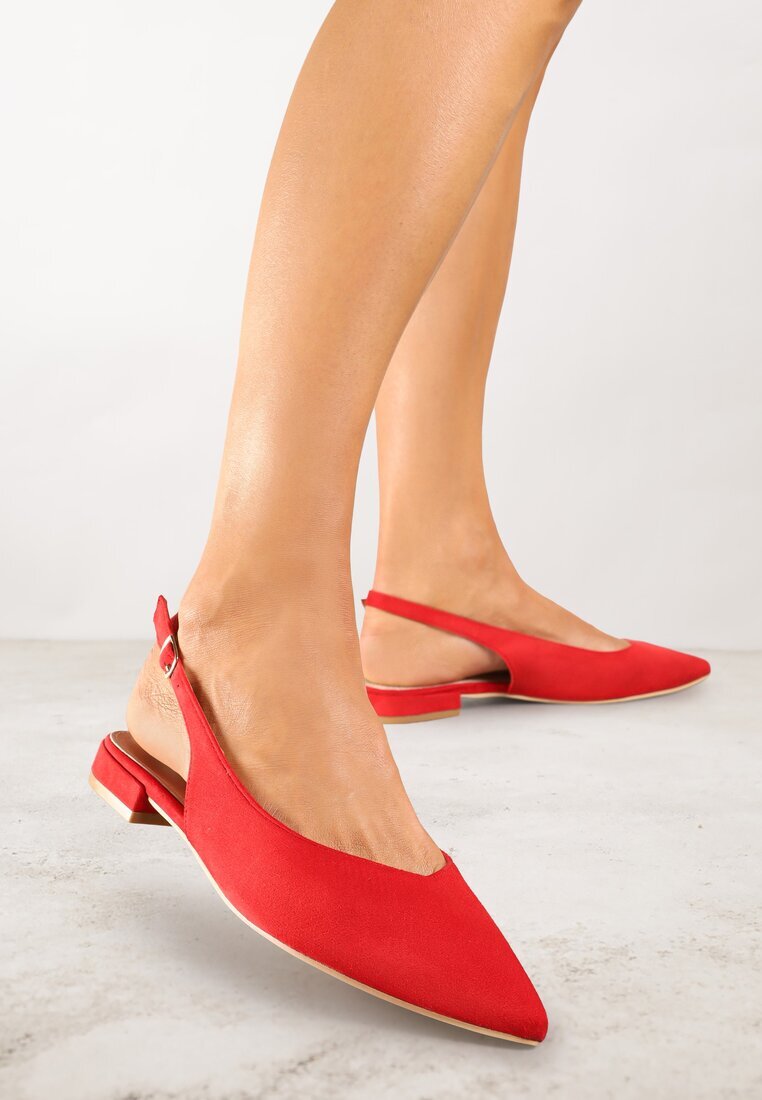 vices Sandale Roșii Slingback cu Branț din Piele Naturală Annisae