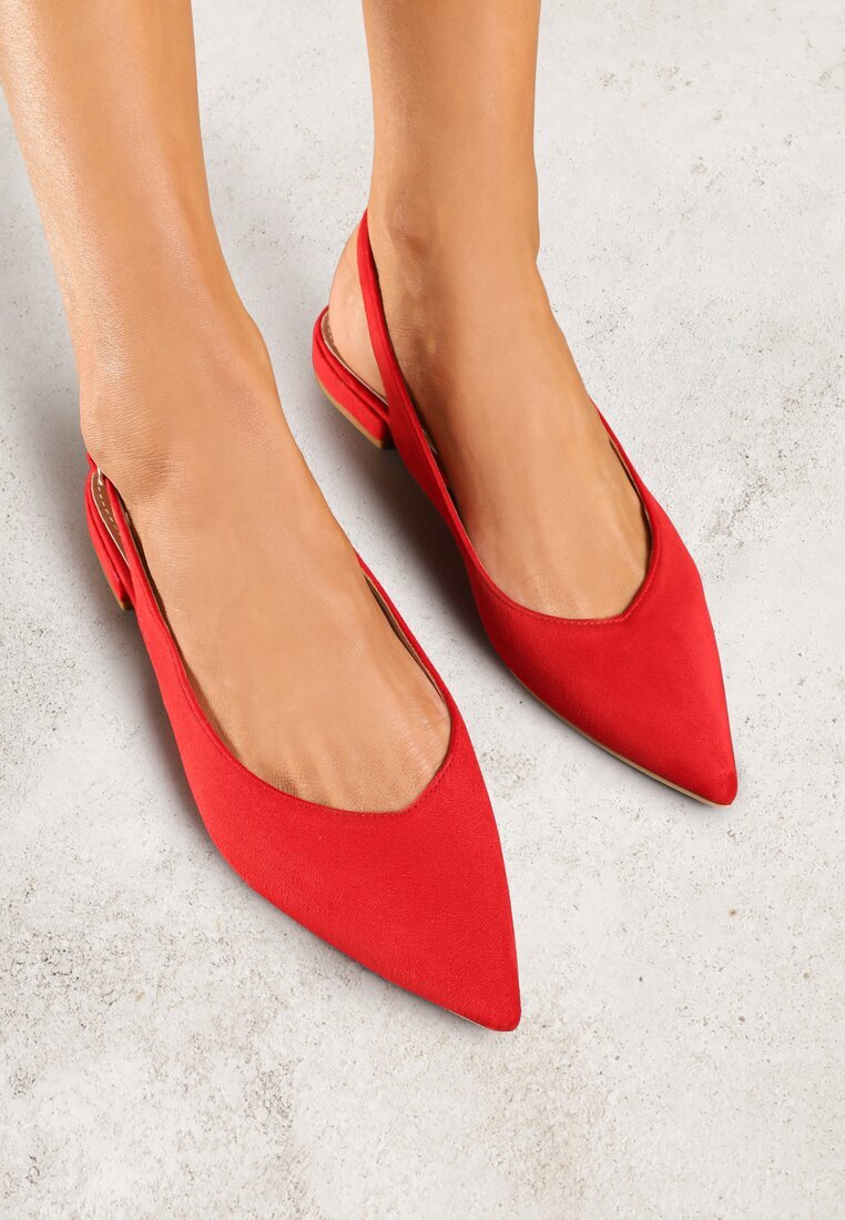 vices Sandale Roșii Slingback cu Branț din Piele Naturală Annisae