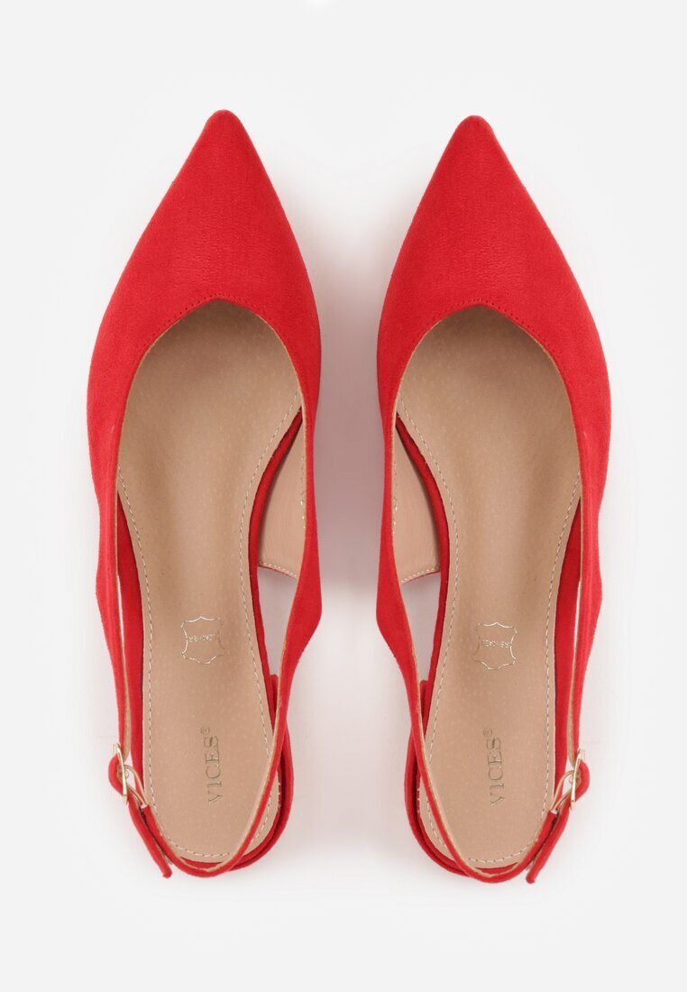 vices Sandale Roșii Slingback cu Branț din Piele Naturală Annisae