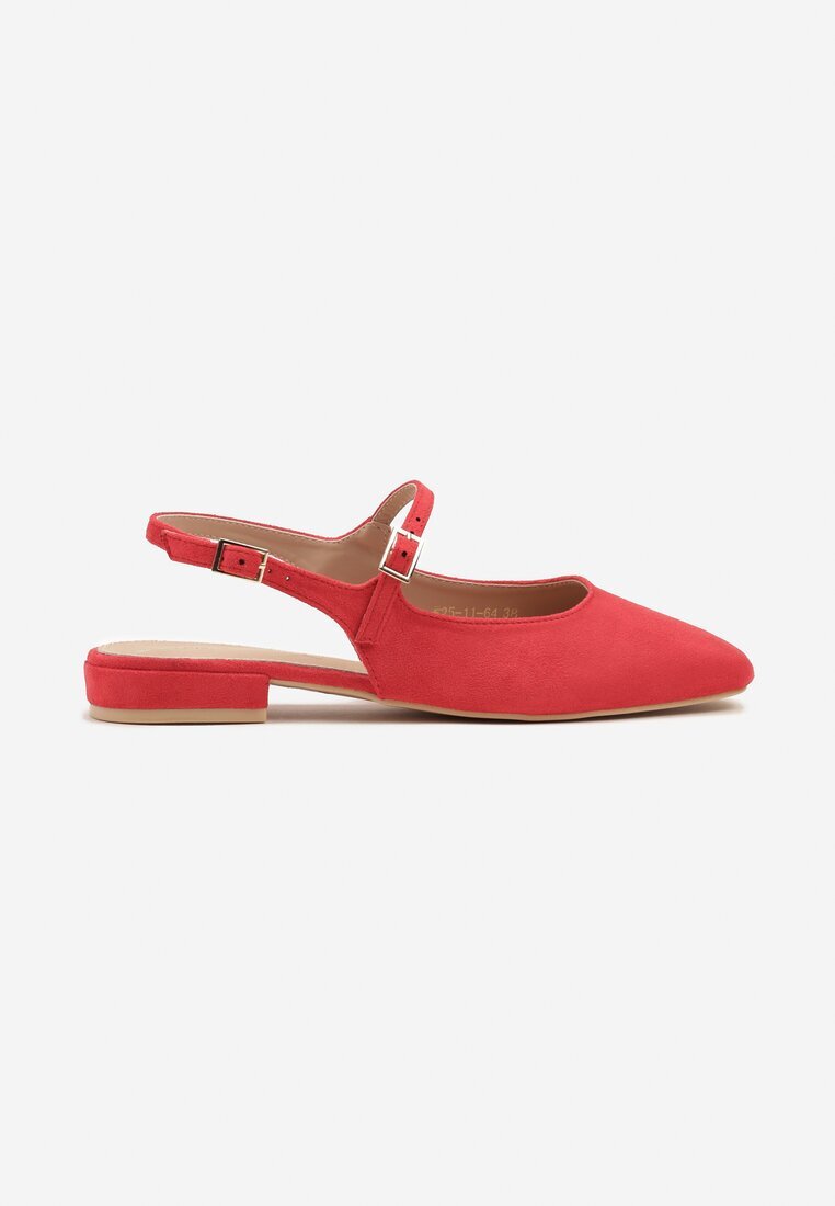 vices Sandale Roșii Slingback cu Branț din Piele Naturală Sovritia