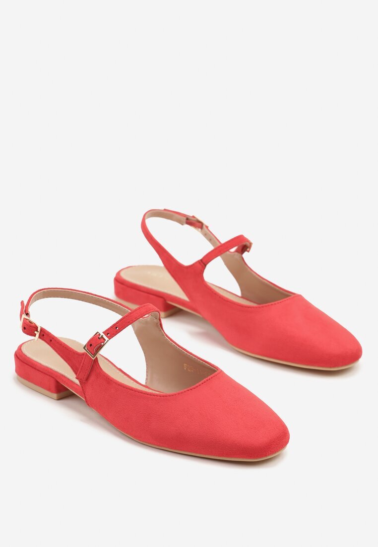 vices Sandale Roșii Slingback cu Branț din Piele Naturală Sovritia