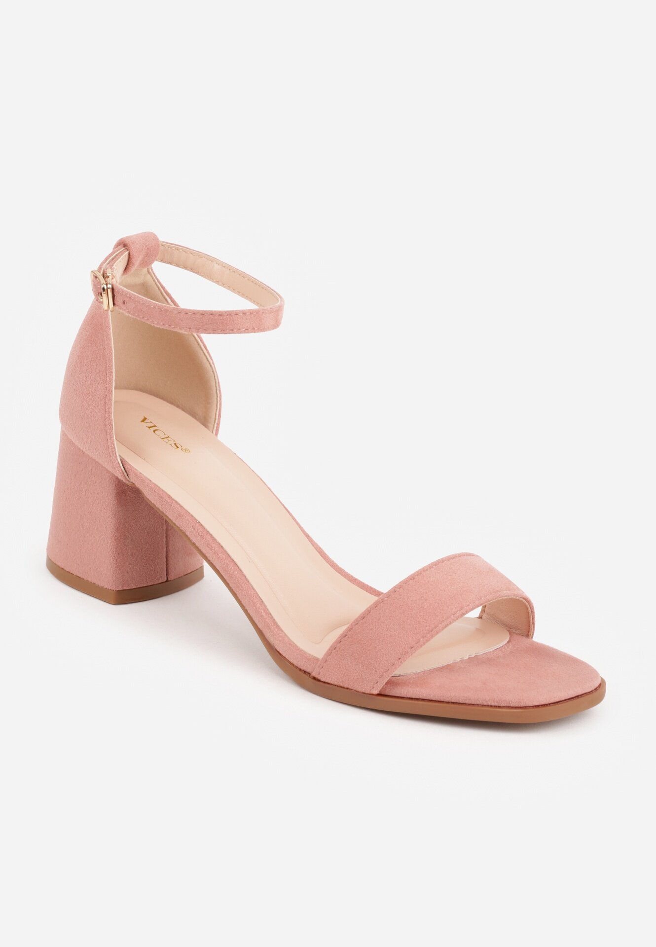 vices Sandale Roz Basic cu toc gros Soretta