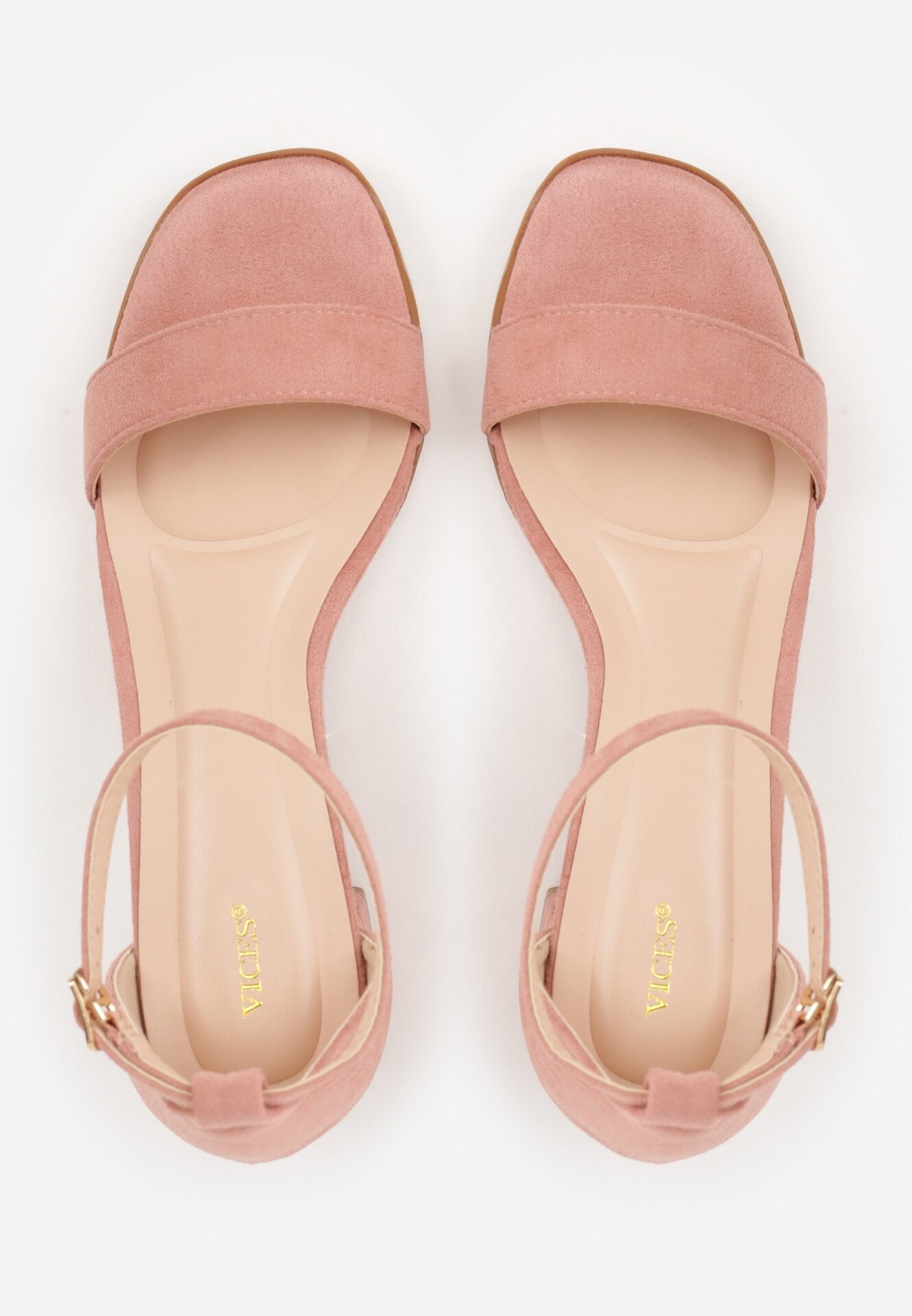 vices Sandale Roz Basic cu toc gros Soretta