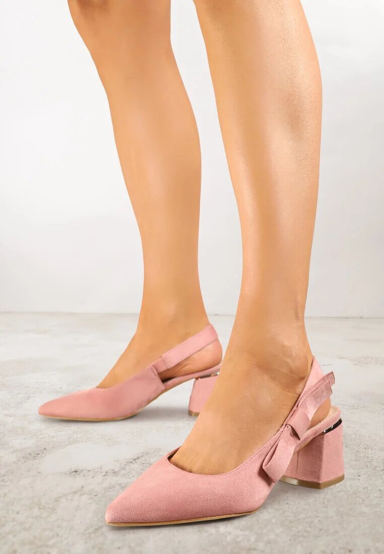 vices Sandale Roz cu toc bloc Slingback cu branț din piele Vevoline