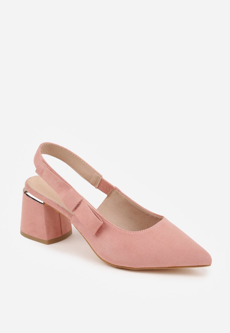 vices Sandale Roz cu toc bloc Slingback cu branț din piele Vevoline