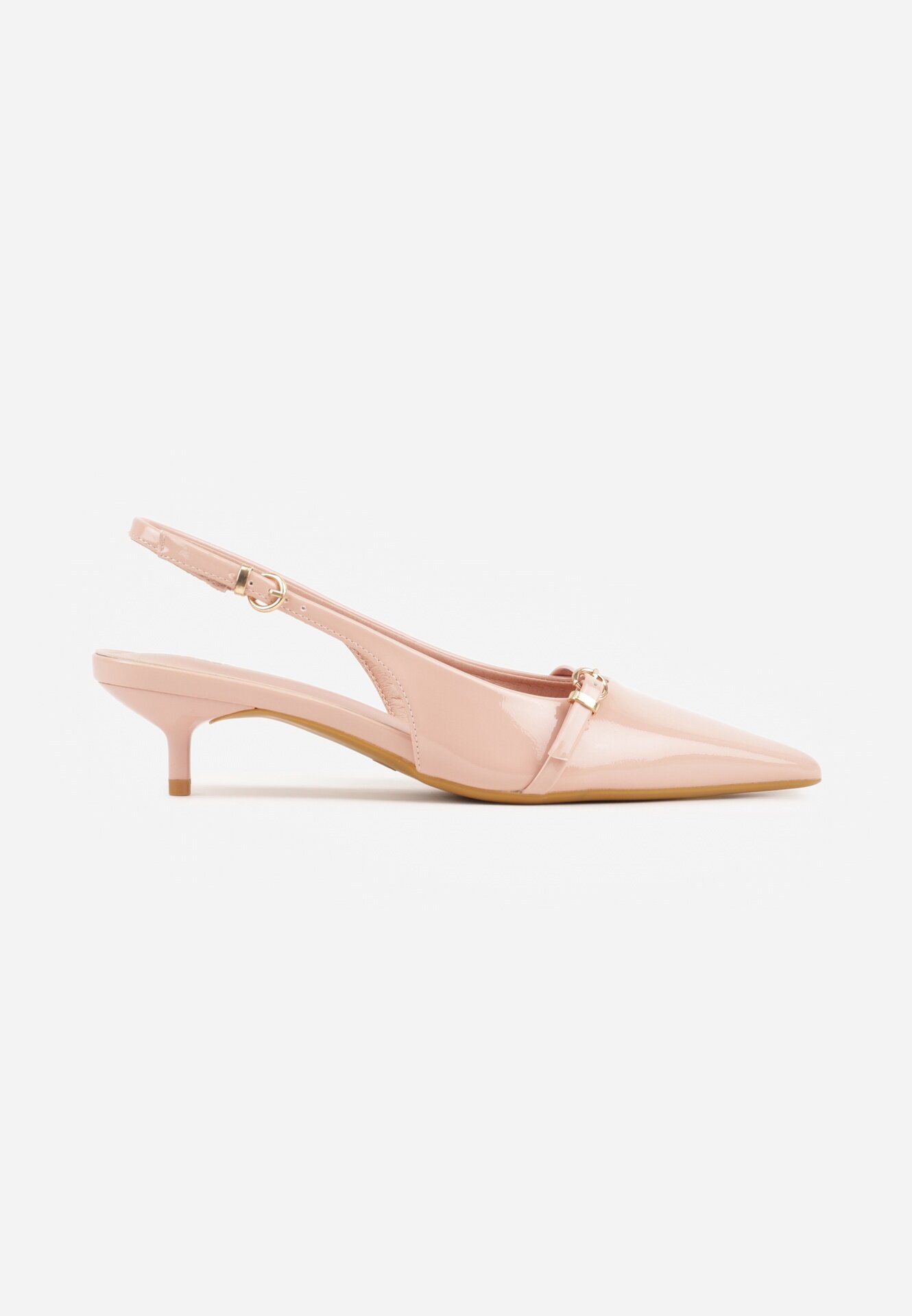 vices Sandale roz Slingback cu toc cu baretă subțire la vârf Elozira