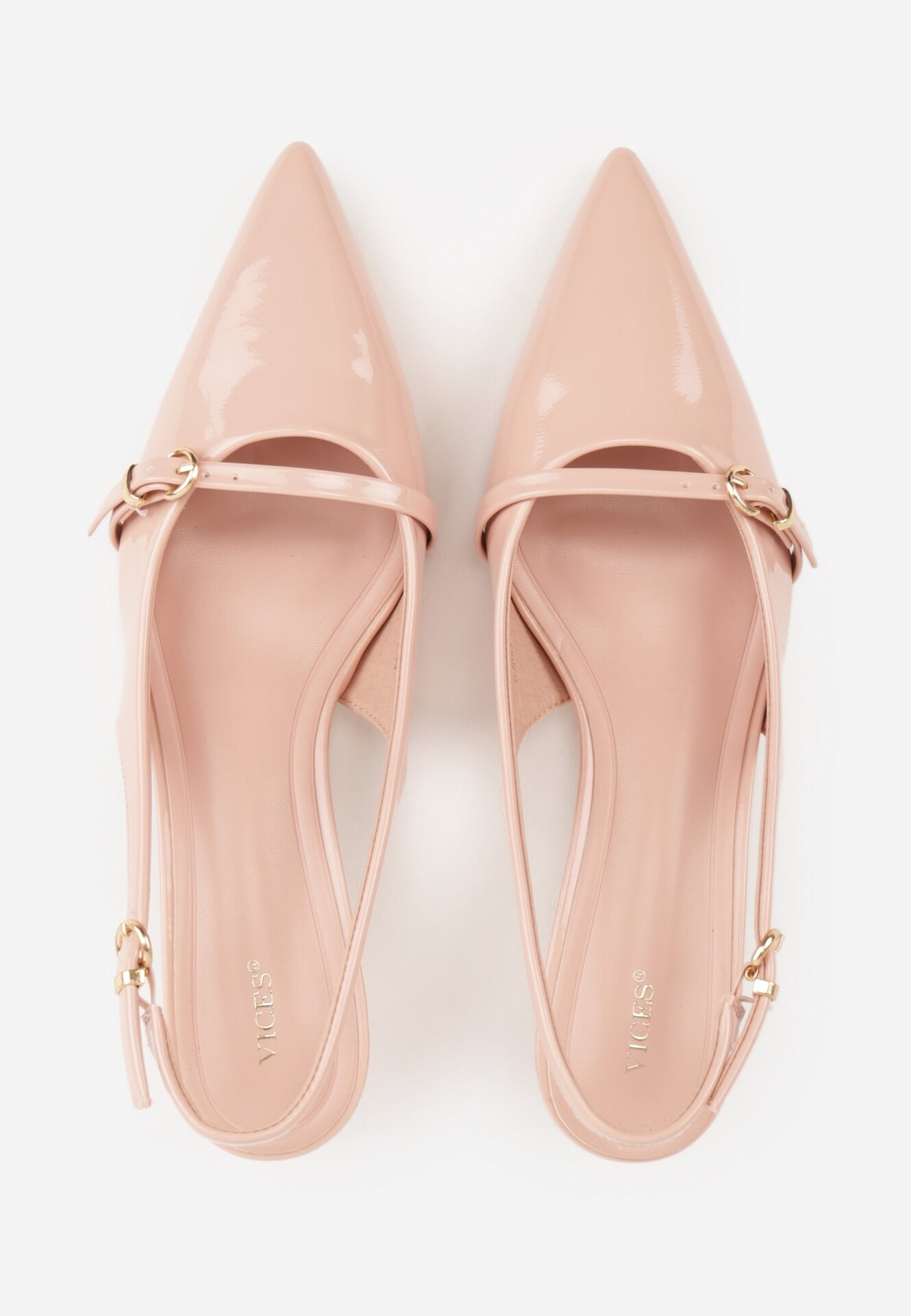 vices Sandale roz Slingback cu toc cu baretă subțire la vârf Elozira